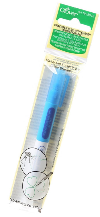 Notions - Clover Water Erasable Marking Pen (Fine) # 515 - Blue