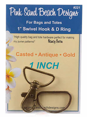 Swivel Hook and D-Ring - Antique Gold 1 • Bag AccessoriesNotions •